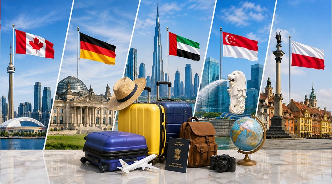 Countries That Offer Work Visas Without IELTS for Indians