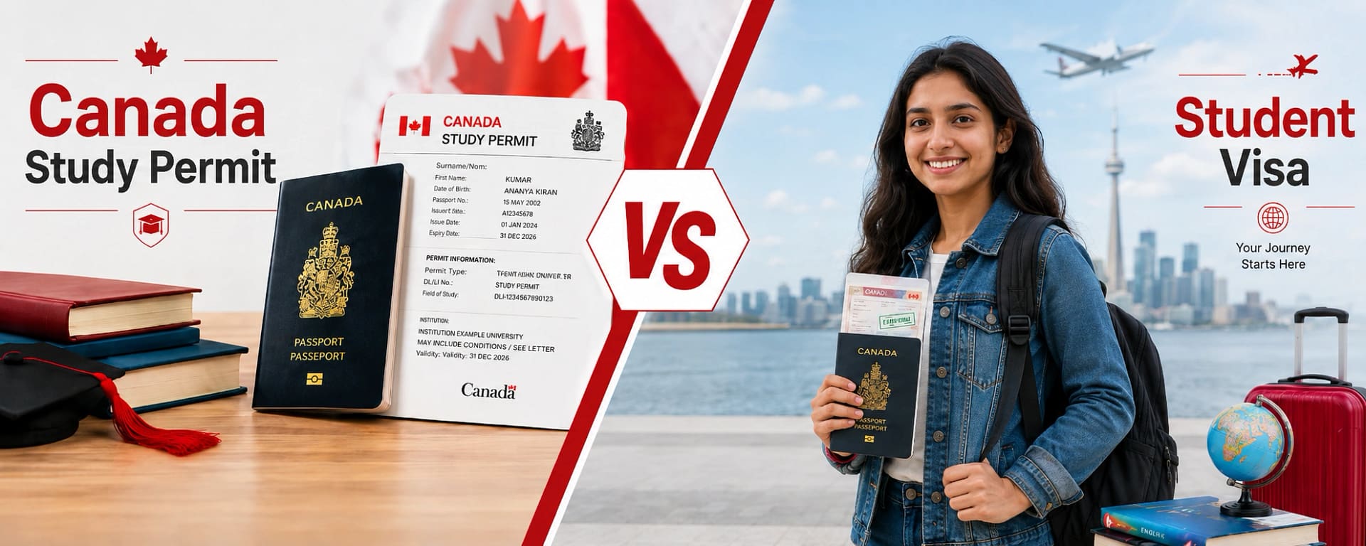 Canada Study Permit vs Student Visa — Quick Comparison Table